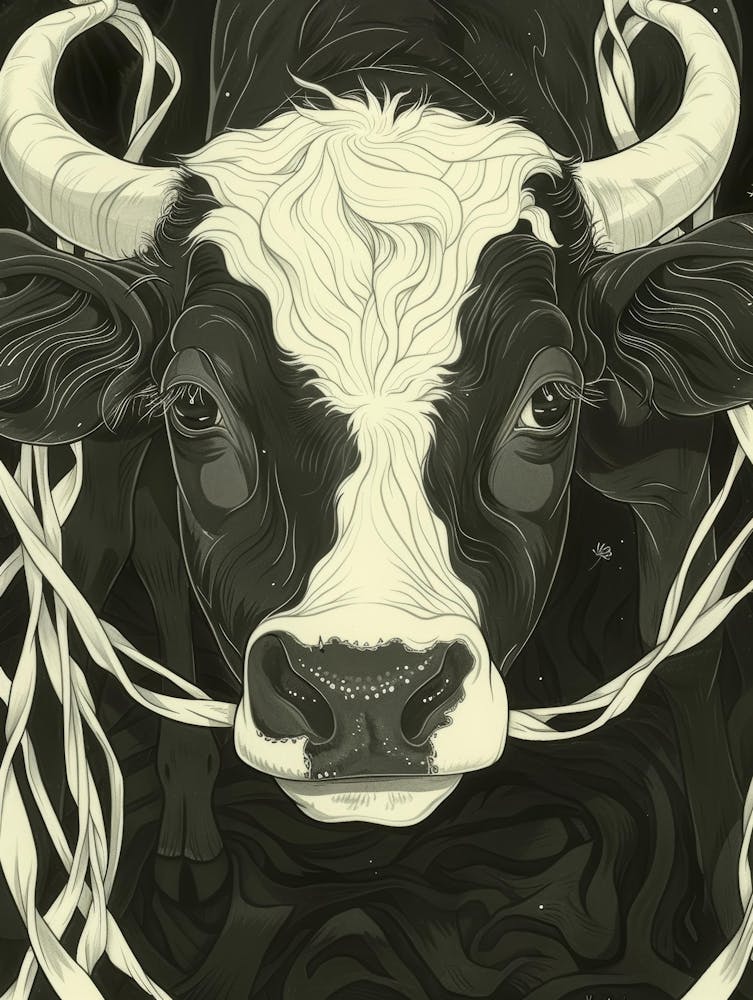 Cow With Horns 3