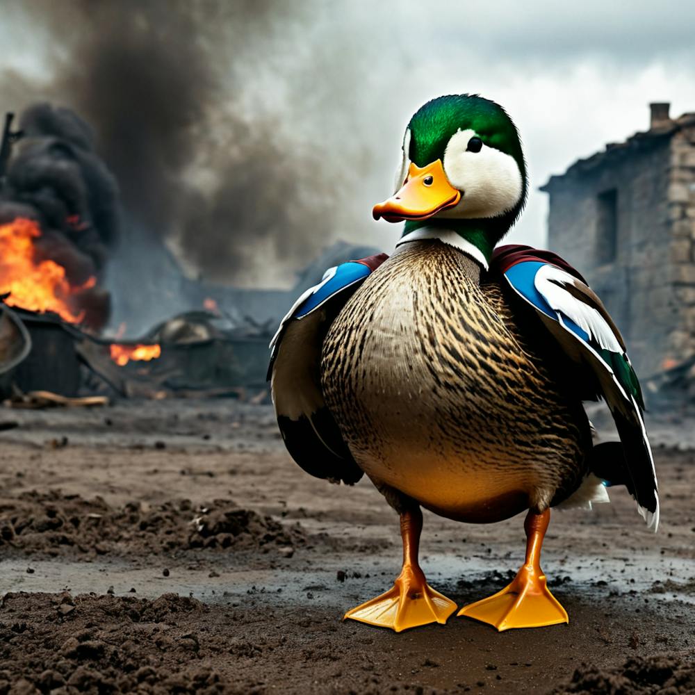 Duck In Flames