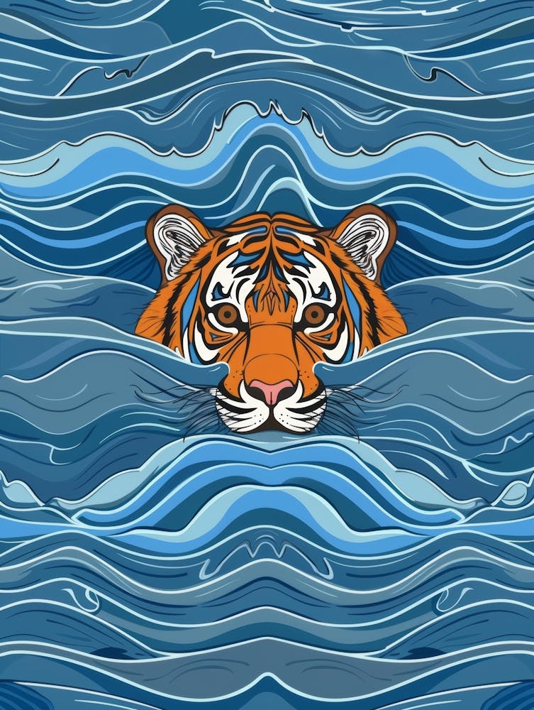 Tiger In The Water 5
