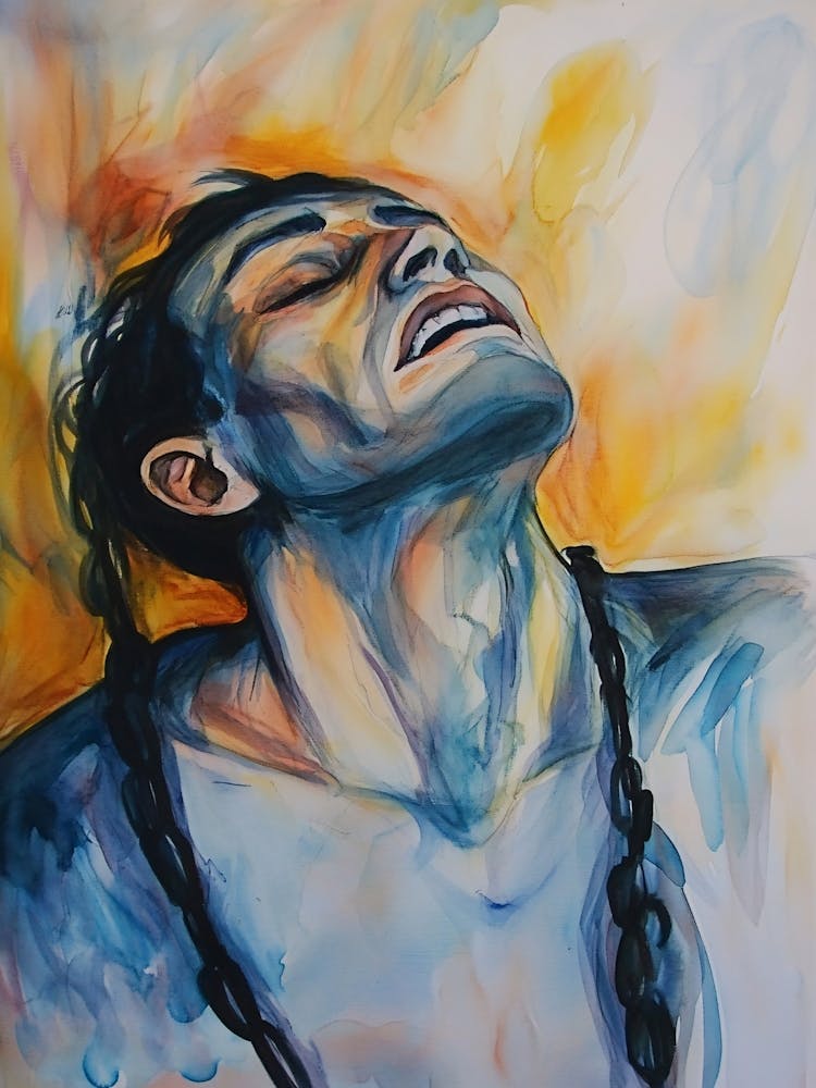 Shiva Young Man Oil Painting