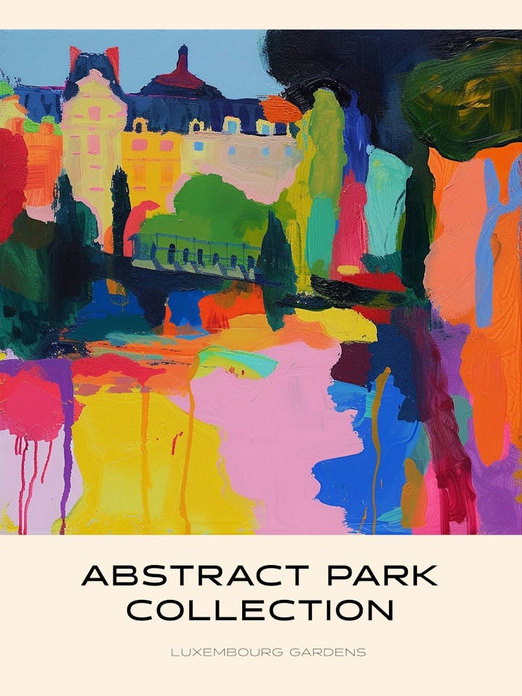 Abstract Park Collection - Affiche Luxembourg Gardens Paris 2