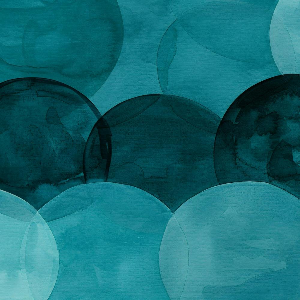 Blue Watercolor Circles