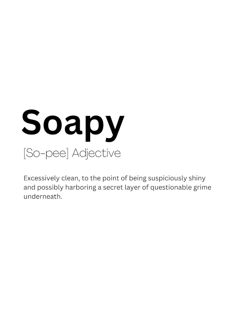 Soapy Definition Meaning