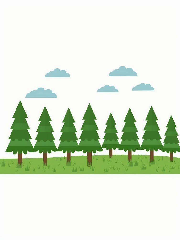 Fir Trees In The Forest