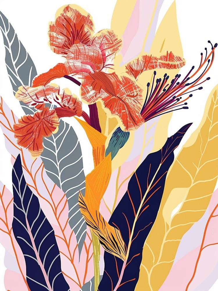 Colourful Flower Illustration Celosia 4