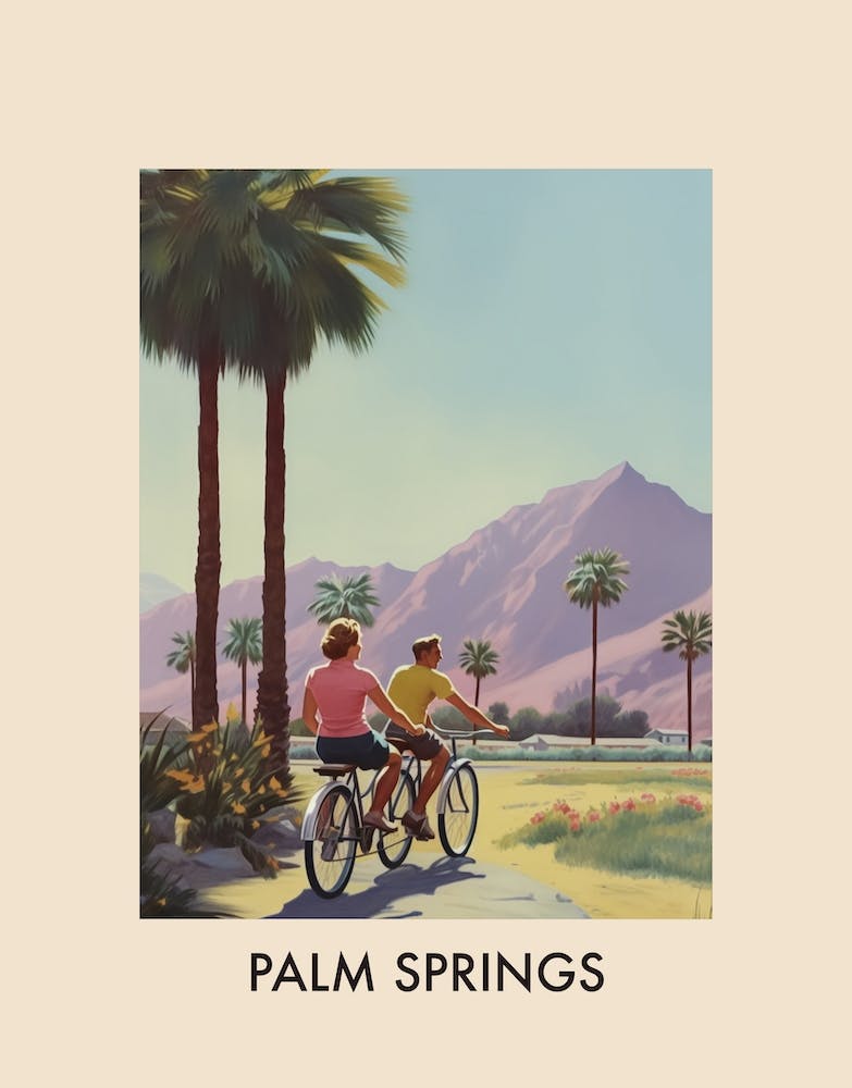 Palm Springs, Usa 2 Vintage Travel Poster