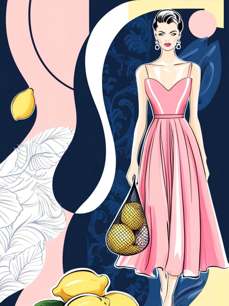 Fashion Girl With Lemons