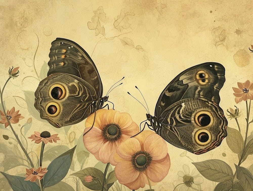 Floral Animal Illustration Butterfly 4