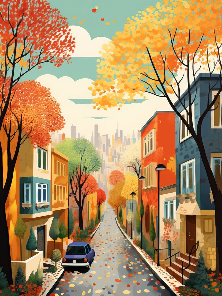 Ankara In Autumn Fall Travel Art 2