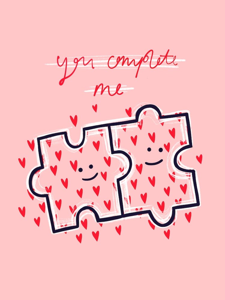 You Complete Me Pink