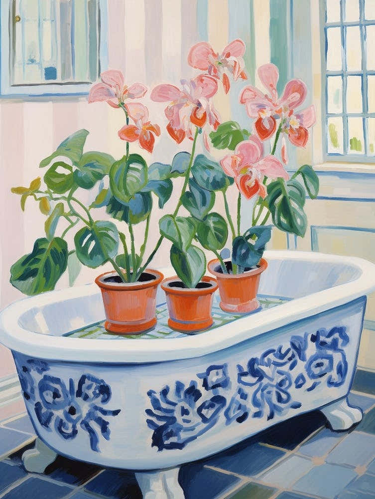 A Bathtube Full Hellebore In A Bathroom 1