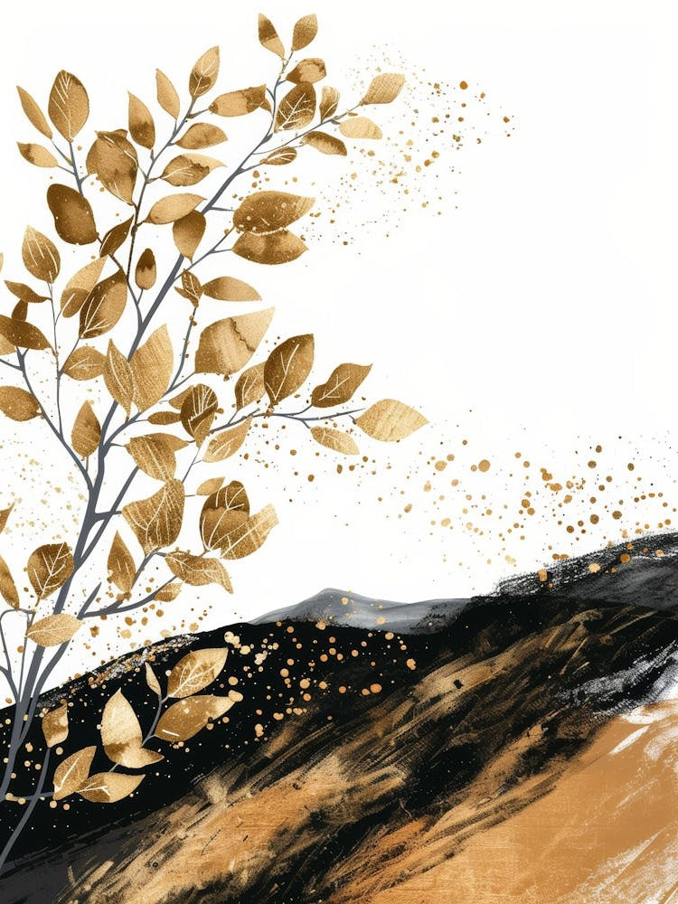 Gold Leaves Canvas Print 3