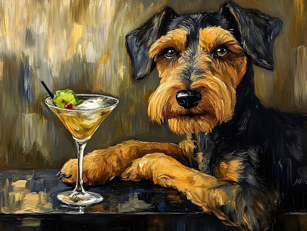 Airedale Welshie At The Bar 6
