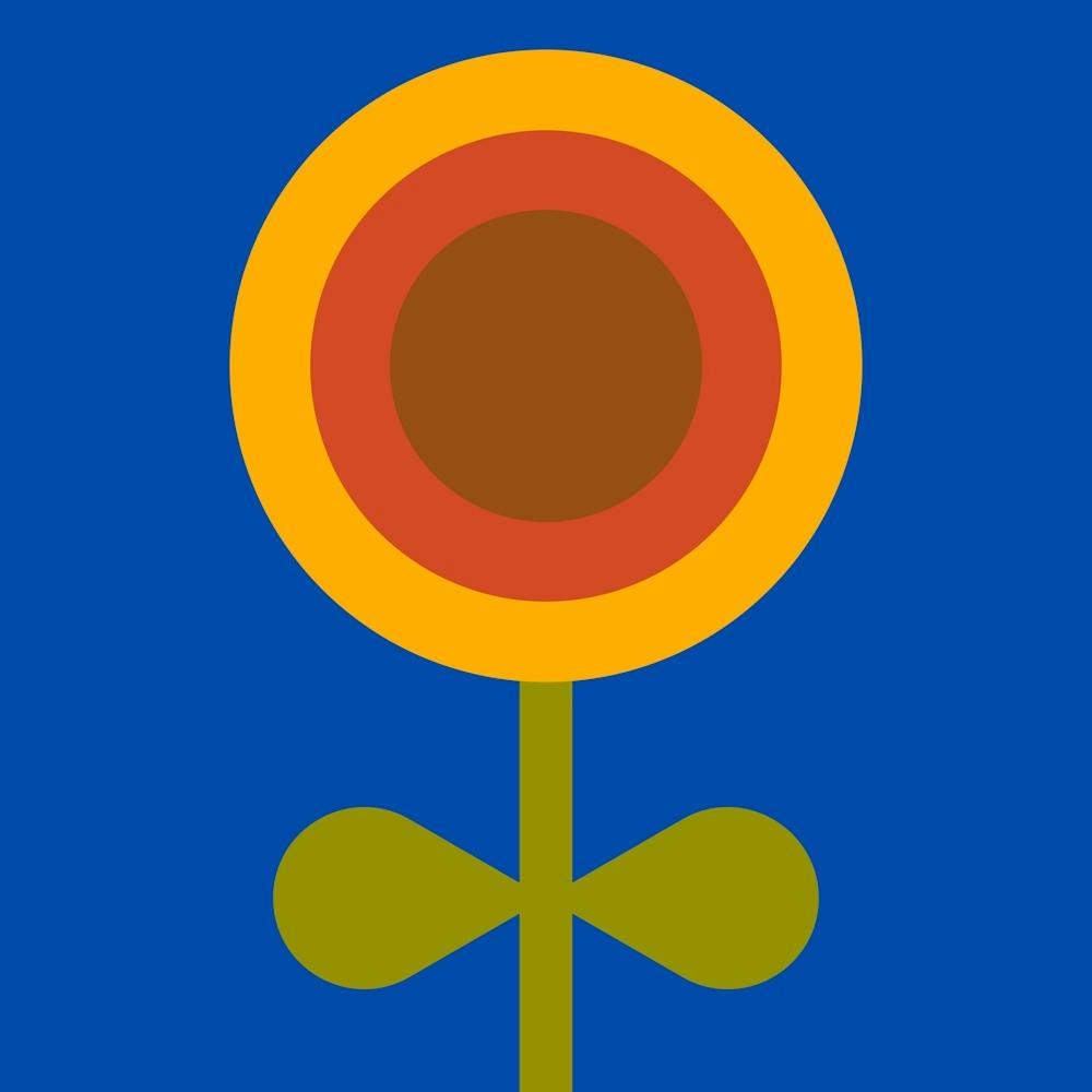 Flower On A Blue Background