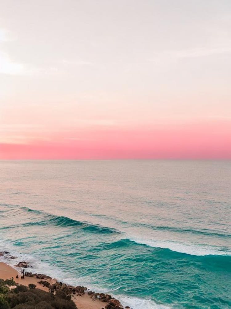 Cala De Mijas Beach, Costa Del Sol, Espagne - Photographie Rose 1