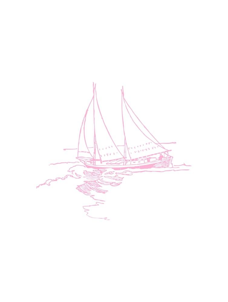 Rosa Segelboot