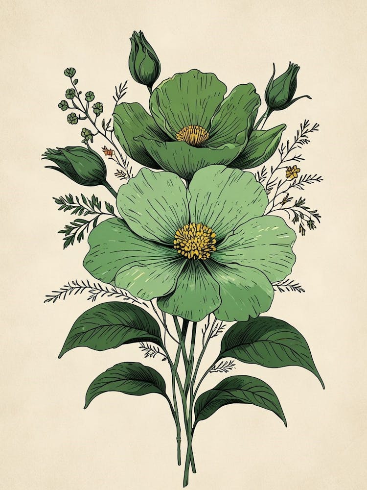 Grüne Blumen 1