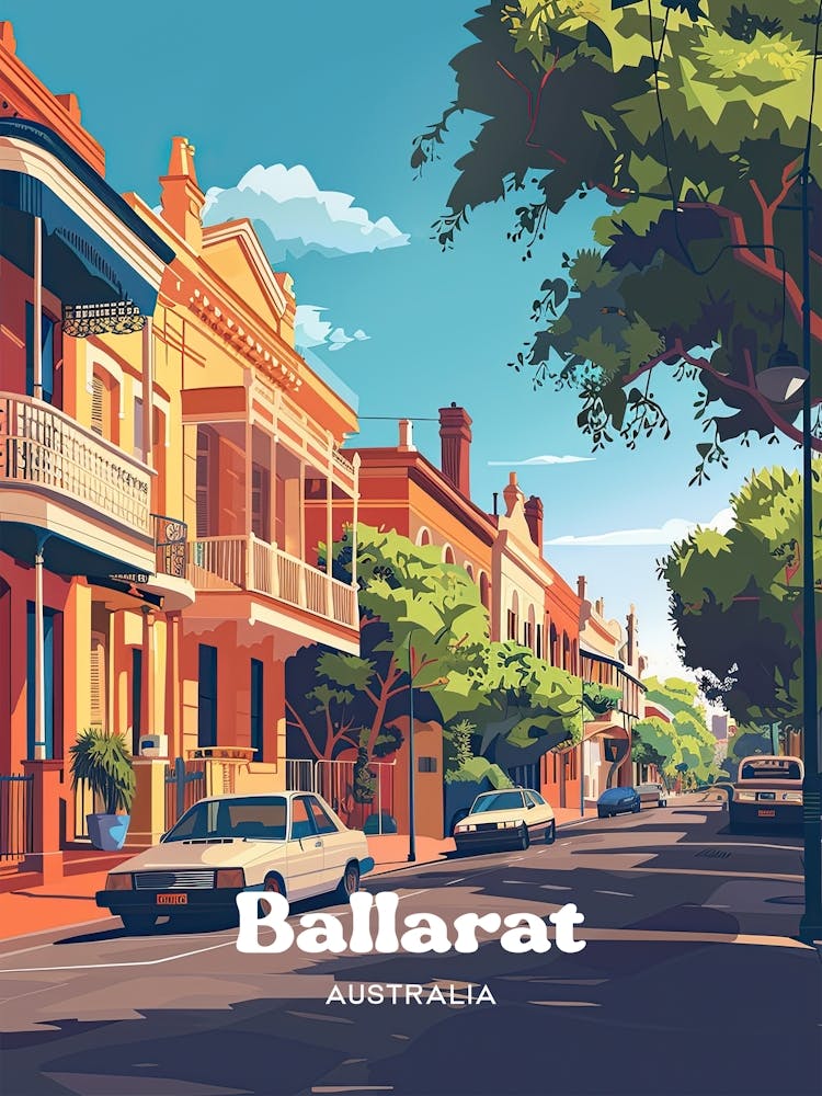 Ballarat Australia Victoria Digital Travel Art