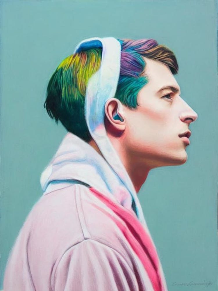 Charlie Puth Colourful Illustration