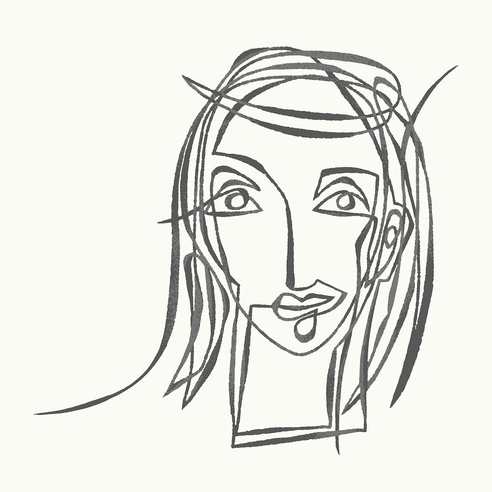 Lineare Dame 4 Quadrat
