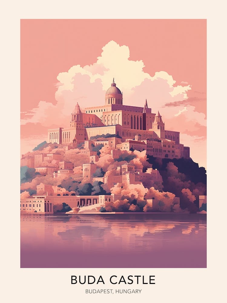 Buda Castle Budapest Hungary Travel Poster
