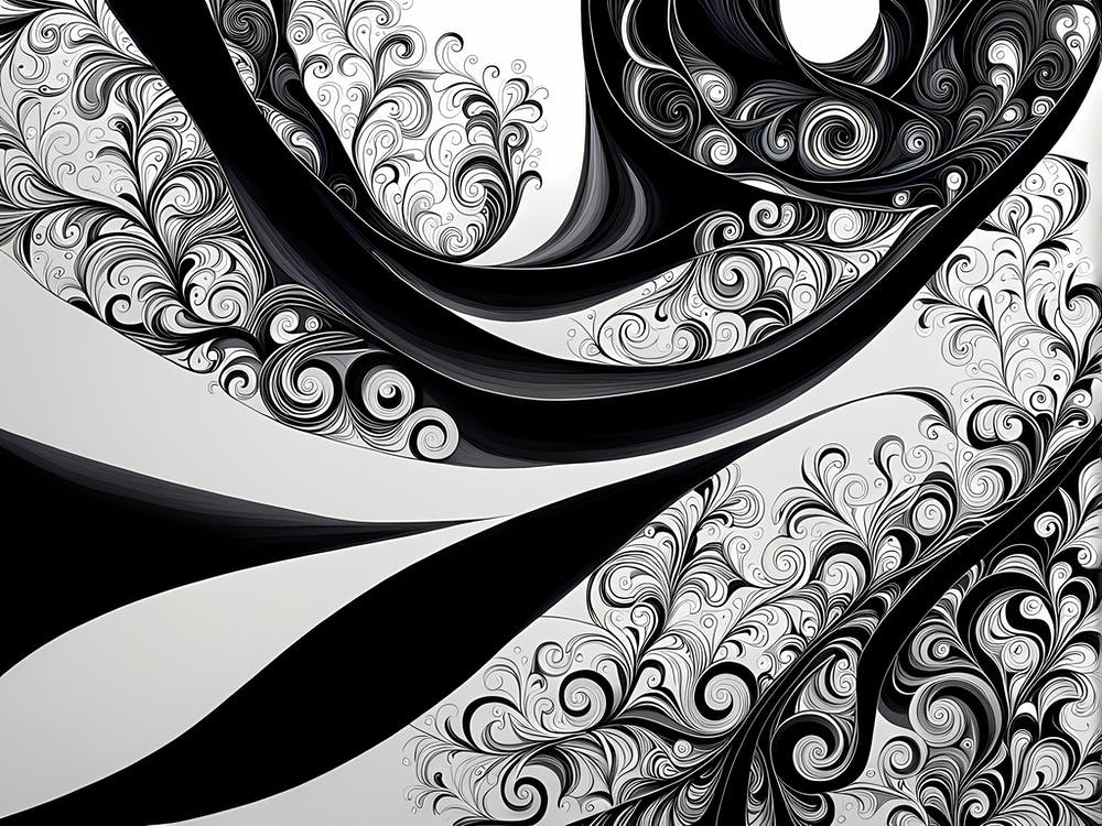 Abstract Black And White art, black and white art