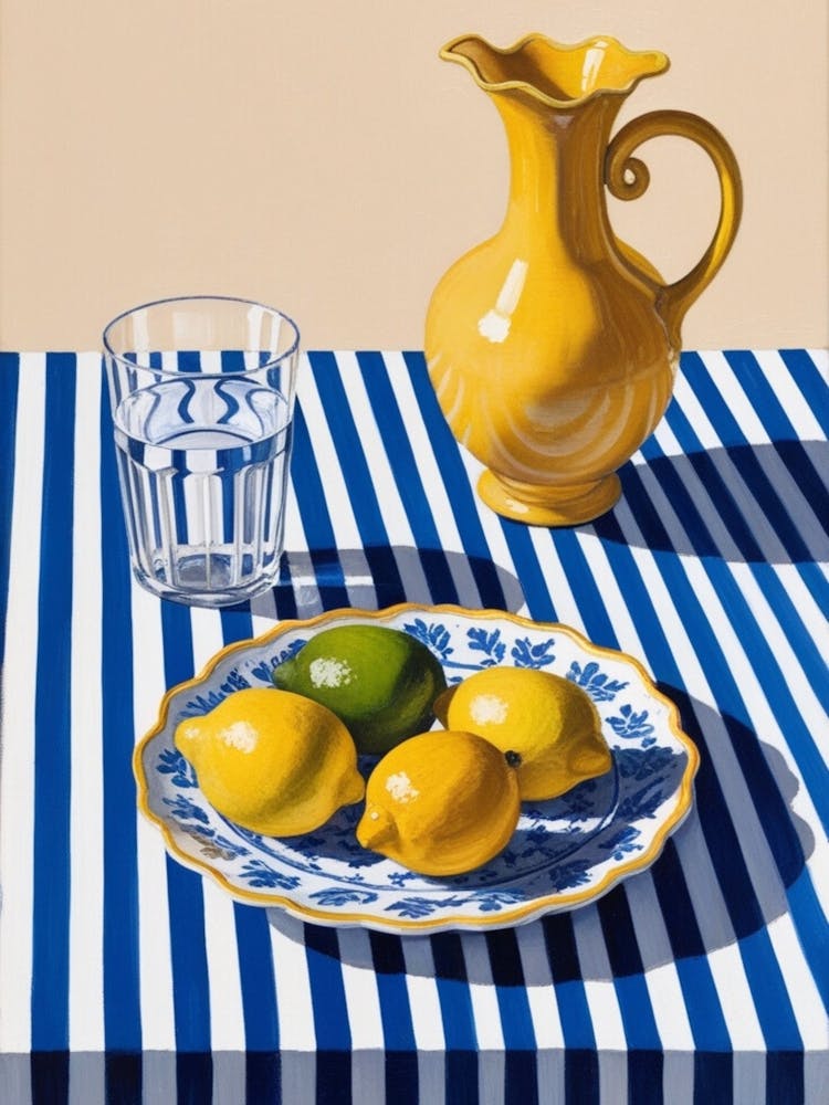 Lemons On A Plate 1