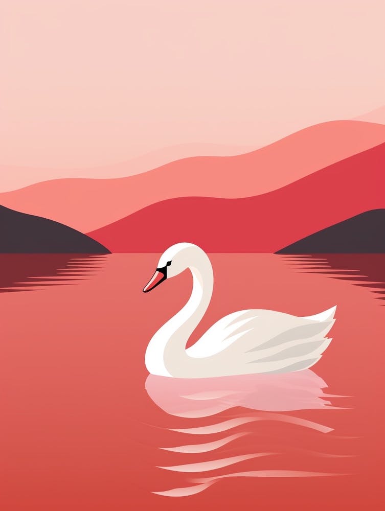 Minimalist Swan 1 Illustration