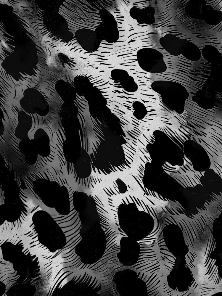 Imprimé Léopard Noir Et Blanc