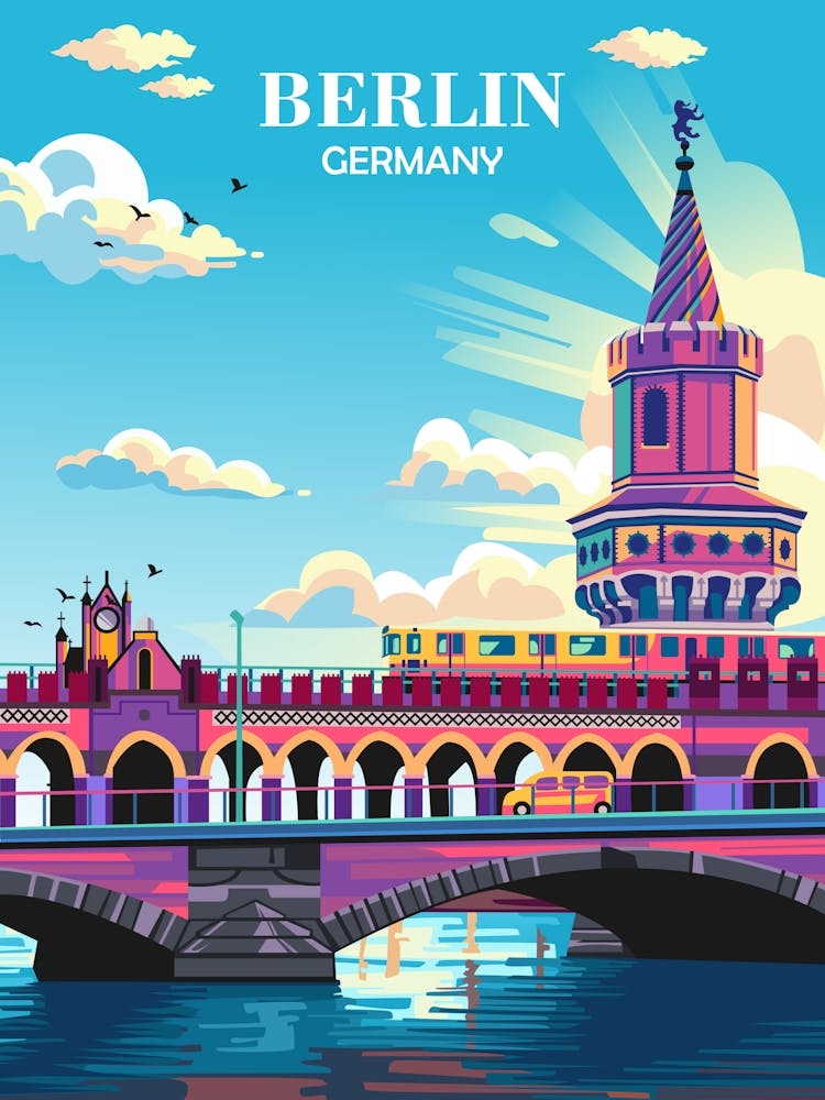Travel Poster Berlin Germany