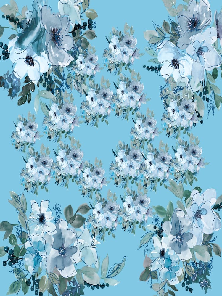 Blue Flowers - Veronica blue flower 1