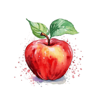 Apple Watercolor Painting