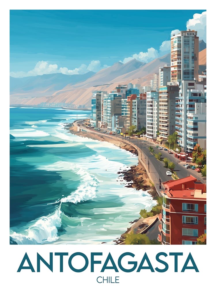 Affiche de voyage Antofagasta