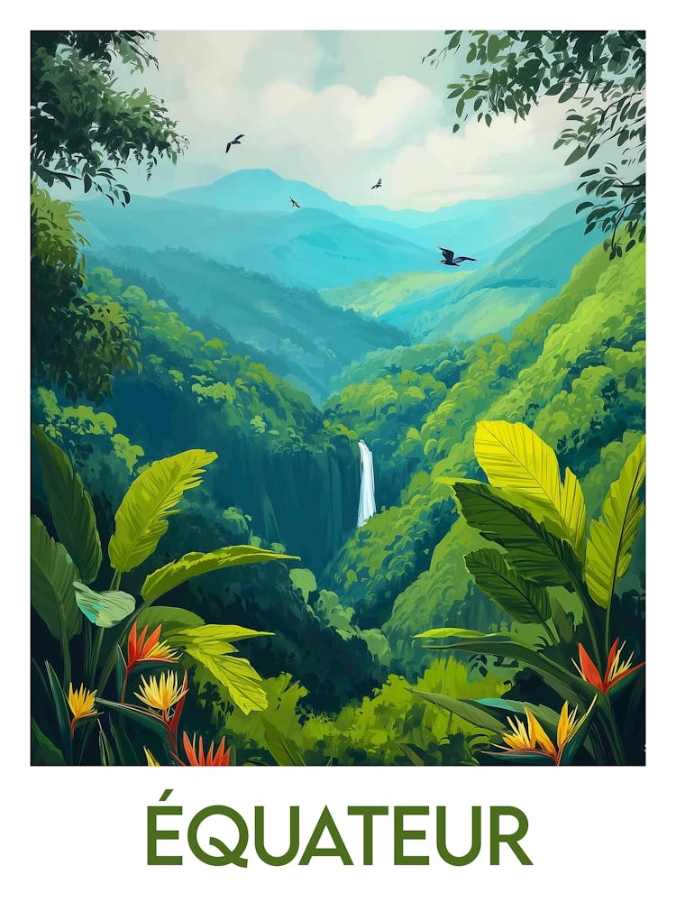 Affiche de voyage Équateur