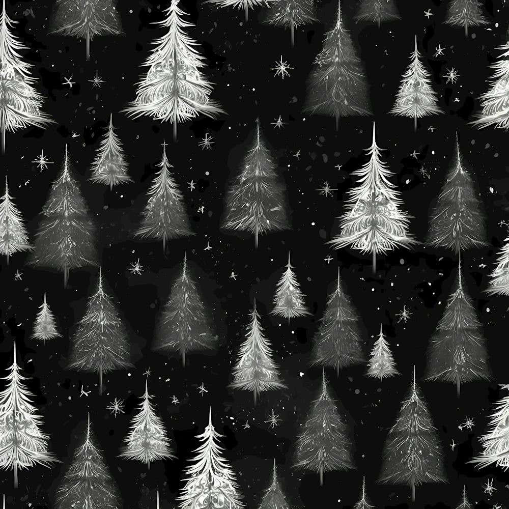 Gothic Inspired Style Christmas Tree Print
