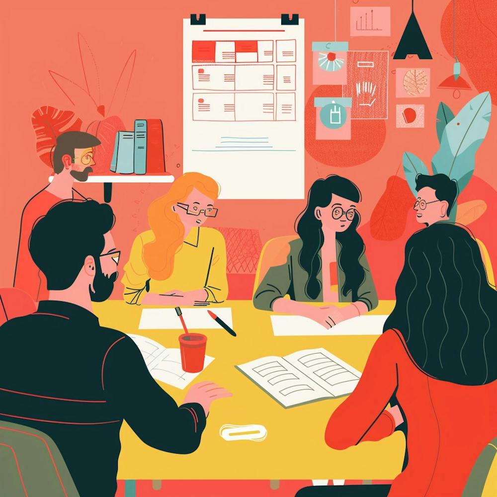 A Team Brainstorming Vector Design Illustration 1718665974 4