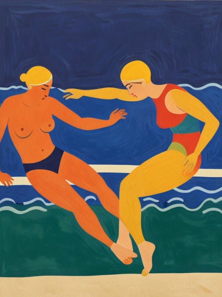 Two Women In Bathing Suits