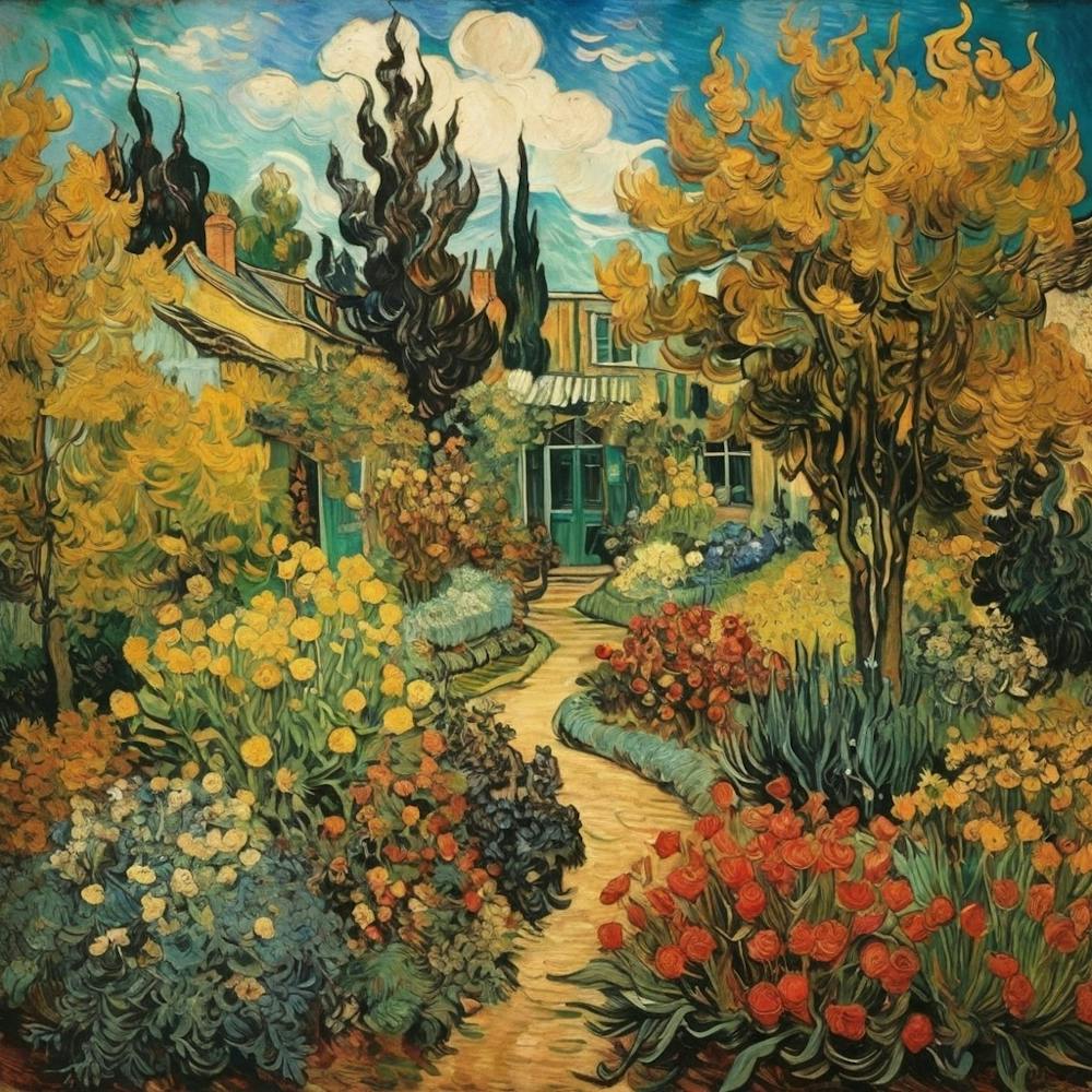 Garden By Vincent Van Gogh 3