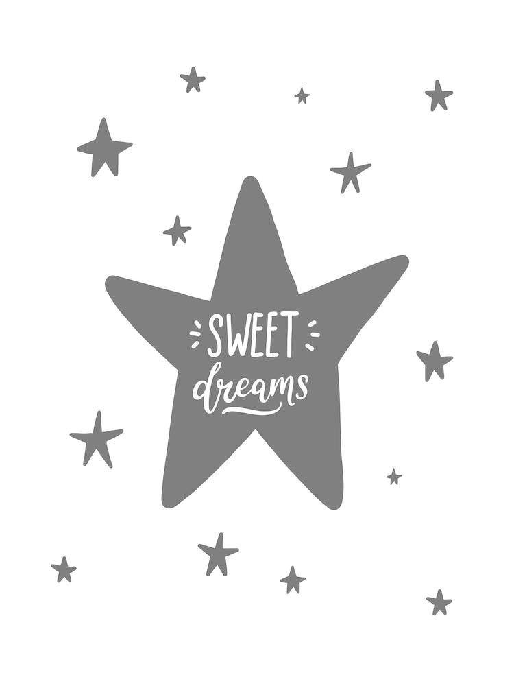 Sweet Dreams Star Grey Super Scandi Kids