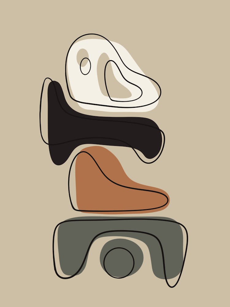 Boho abstract shapes 1