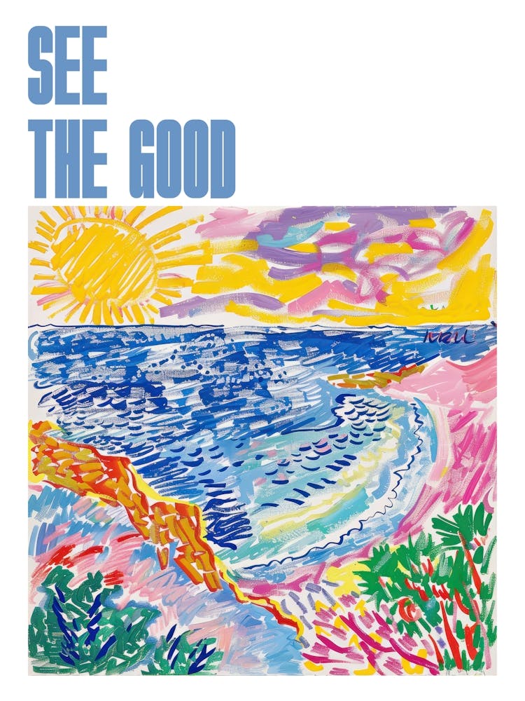 See The Good Poster Seaside Doodle Matisse Style 7