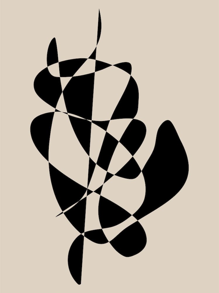 Abstraktes Schwarze Formen Poster