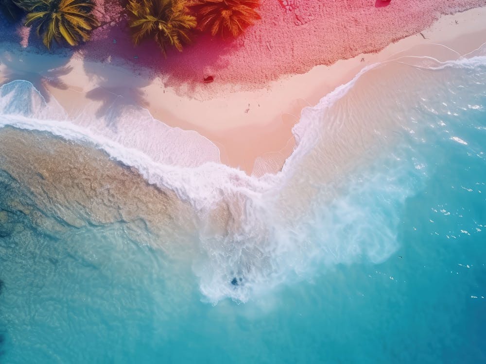 Bird's Eye View Of A Tropical Beach