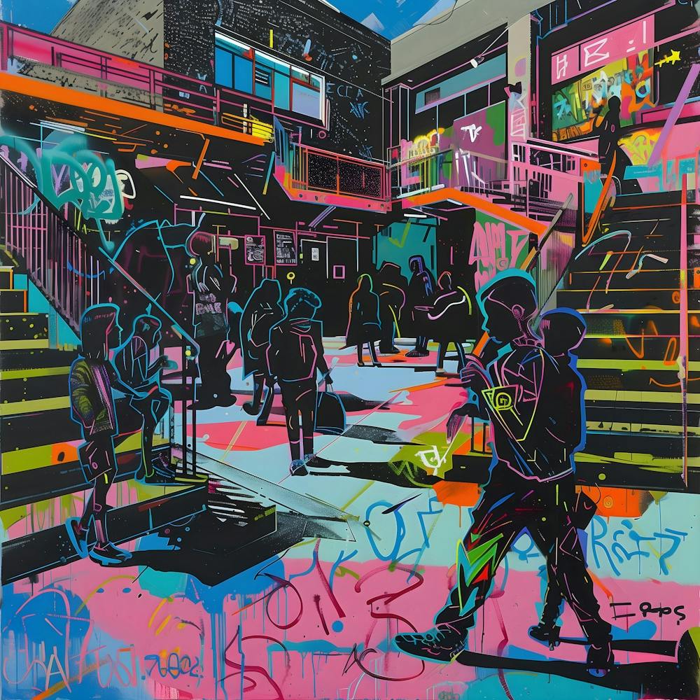 School, Graffiti, Street Art, Urban Hues