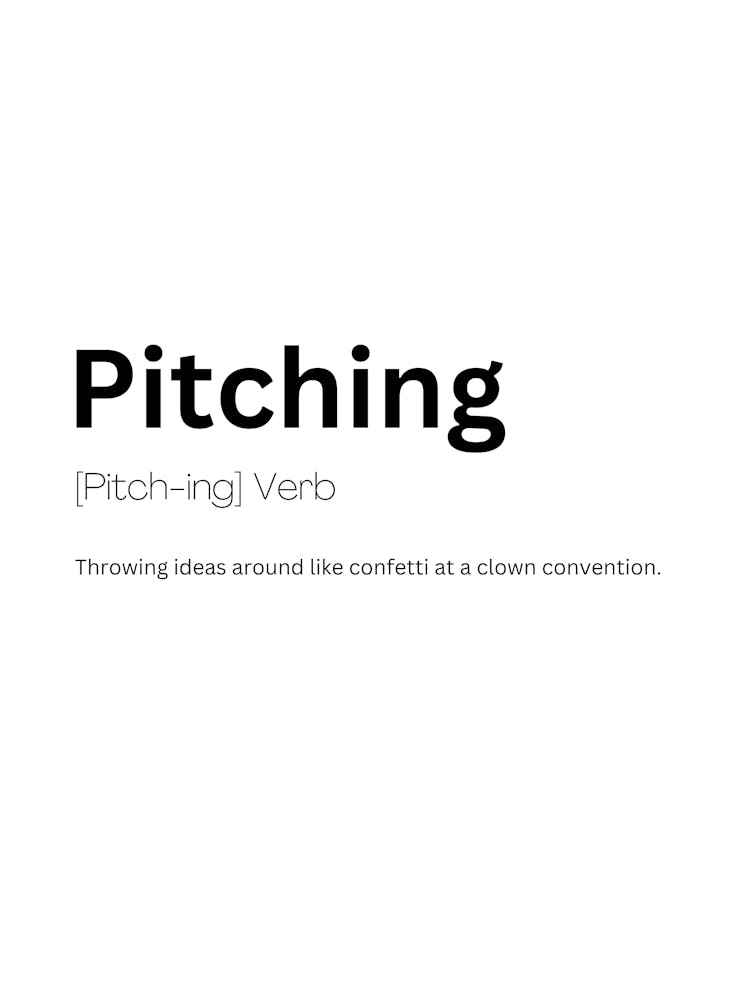 Pitching Definition Meaning