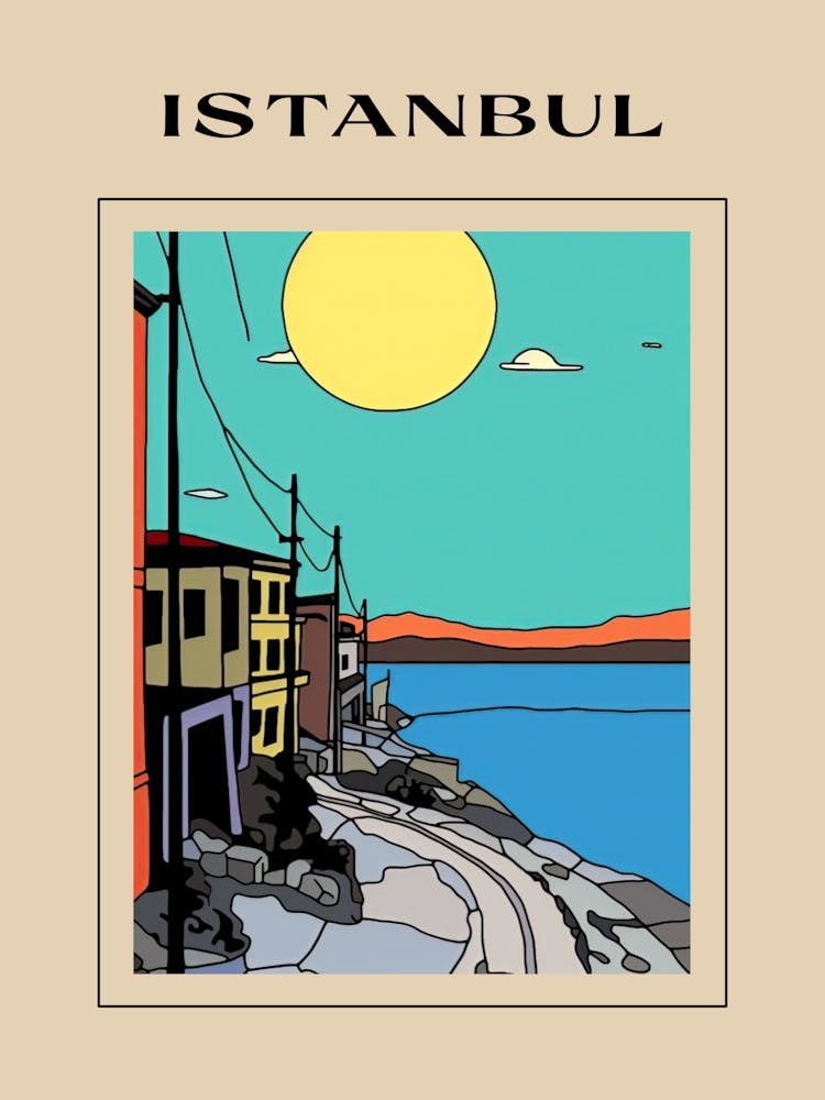 Minimal Design Style Of Istanbul, Turkey  2 Poster