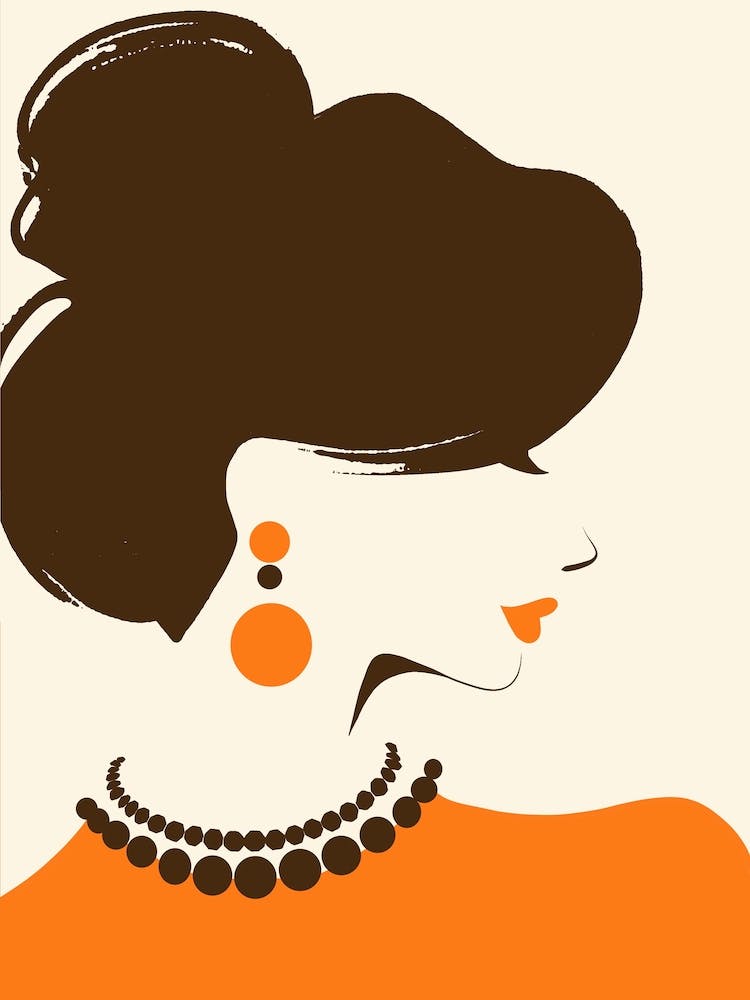 Fashion girl in orange 01
