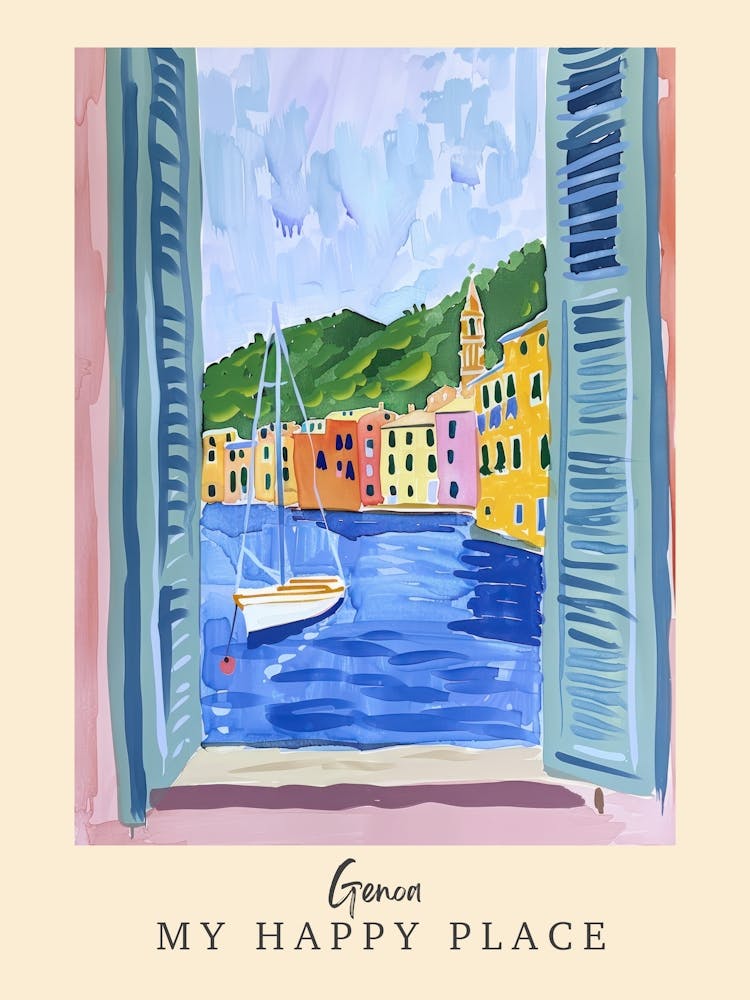 My Happy Place Genoa 2 Travel Poster