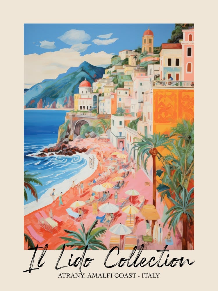Atrany, Amalfi Coast   Italy Il Lido Collection Beach Club Poster 3