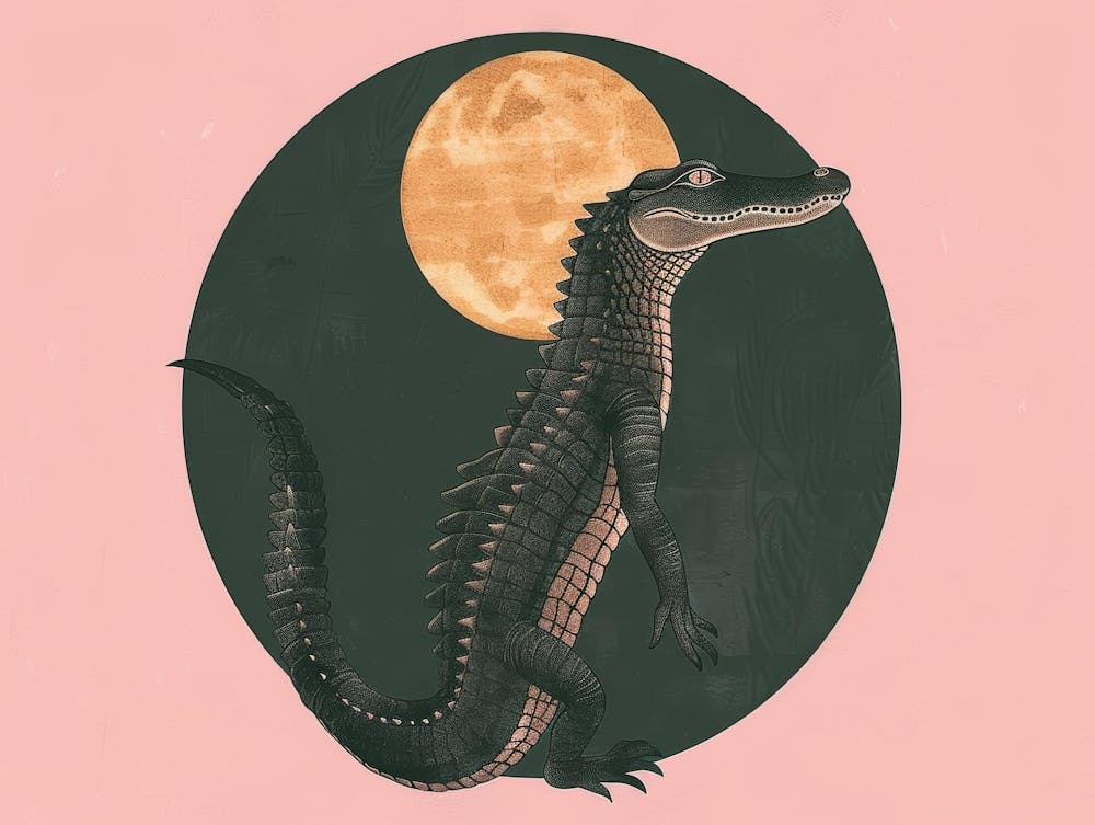 Alligator At The Moon